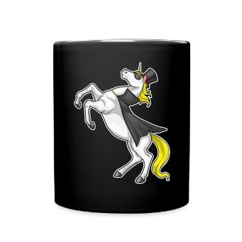 Unicorn Superhero Cloak - Full Colour Mug - black - Front