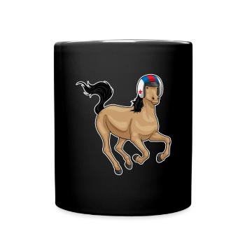 Courses hippiques - Mug uni - noir - Devant