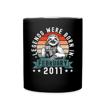 Les légendes sont nées en février 2011 Sloth Sloth - Mug uni - noir - Devant