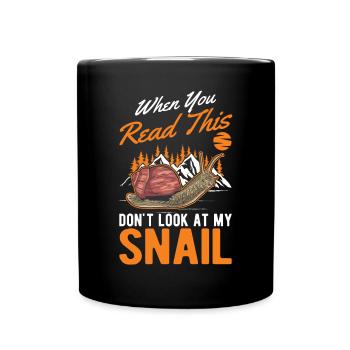 Snail Gift Vineyard Snail - Full Colour Mug - black - Front