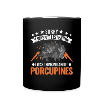 Porcupine Gift Porcupine - Full Colour Mug - black - Front