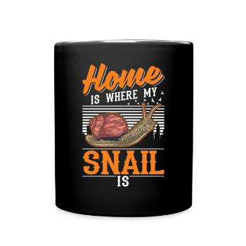 La maison est l’endroit où sont mes escargots - Mug uni - noir - Devant