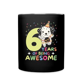 Dalmatians for their 6th birthday children six years - Full Colour Mug - black - Front