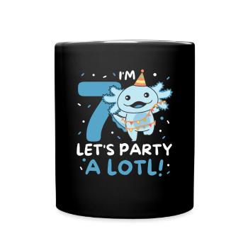 7ème anniversaire axolotl sept ans axolotls sucrés - Mug uni - noir - Devant