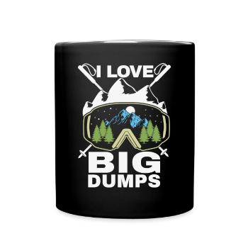 J’aime les grandes décharges Skieurs Neige Montagnes extrêmes - Mug uni - noir - Devant
