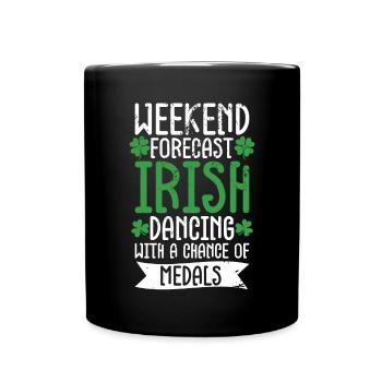 Irish Dance St. Patrick's Dance - Full Colour Mug - black - Front