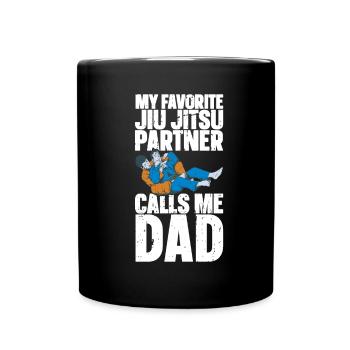 Jiu Jitsu Dad Gi Jiu - Tasse einfarbig - Schwarz - Vorne
