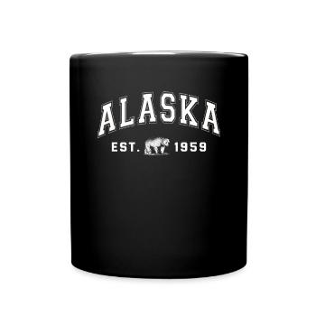 Alaska Gift USA Nature Bear Denali Grizzly Forest - Full Colour Mug - black - Front