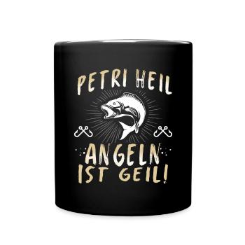 Angeln Fishing Fisher Angelrute Karpfen Rute Fisch - Tasse einfarbig - Schwarz - Vorne