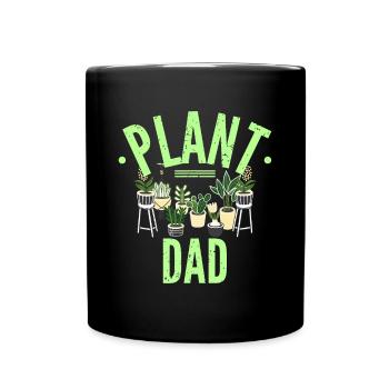 Mens Plant Lover plant dad | Gardening for Gardene - Full Colour Mug - black - Front
