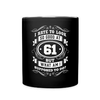 Fête d’anniversaire de 61e année de construction - Mug uni - noir - Devant