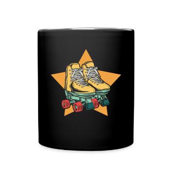 Patins à roulettes Patins à roues alignées Cadeau femme homme - Mug uni - noir - Devant