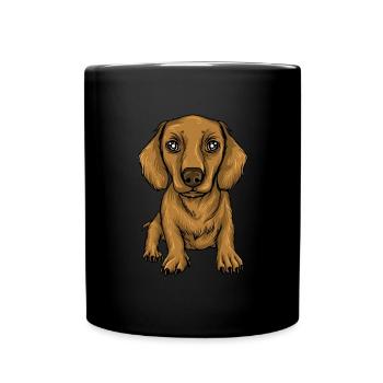 Teckel Cadeau Dixie Viennese Doxie Teckel - Mug uni - noir - Devant