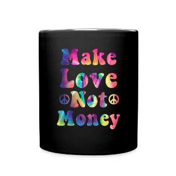 Hippie Cadeau Acidhead Flowerpower Hippi Hippy - Mug uni - noir - Devant