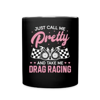 Drag Racing Race Car Girl Just - Mug uni - noir - Devant