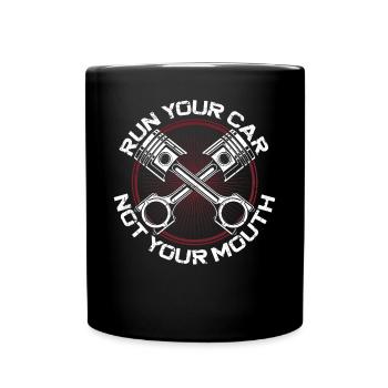 Drag Racing Race Car Vintage Run - Tasse einfarbig - Schwarz - Vorne