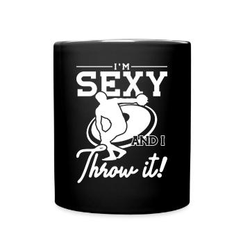 Discus im Sexy And I Throw It Discus Thrower - Full Colour Mug - black - Front