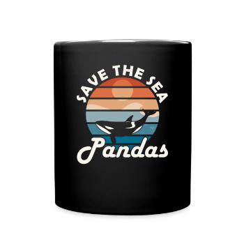 Save the Sea Panda's Marine Biologist - Full Colour Mug - black - Front