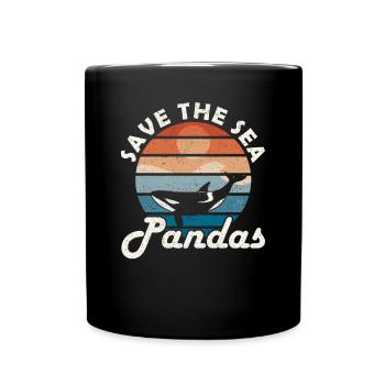 Save the Sea Panda's Marine Biologist - Full Colour Mug - black - Front