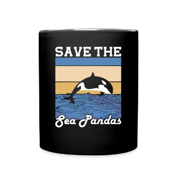Save the Sea Panda's Marine Biologist - Full Colour Mug - black - Front