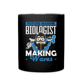 Future Marine Biologist Making Waves Meeresbiologe - Full Colour Mug - black - Front