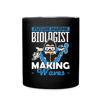 Future Marine Biologist Making Waves Meeresbiologe - Full Colour Mug - black - Front
