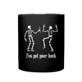 Drôle de chemise squelette I Got Your Back Chiropractic - Mug uni - noir - Devant