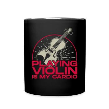 Violoniste violoniste jouant du violon est - Mug uni - noir - Devant