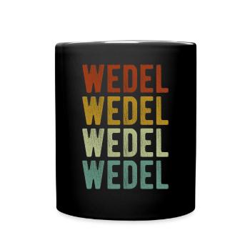 Wedel Stadt Retro Vintage - Tasse einfarbig - Schwarz - Vorne