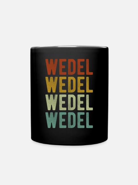 Wedel Stadt Retro Vintage - Tasse einfarbig - Schwarz