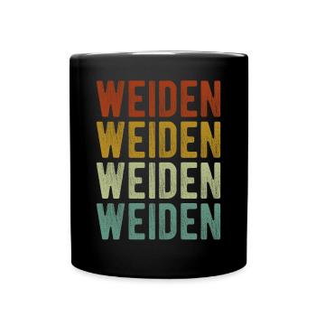 Weiden Stadt Retro Vintage - Tasse einfarbig - Schwarz - Vorne