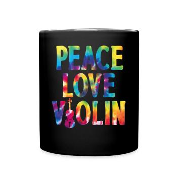 Violon Violoniste Fille Aquarelle - Mug uni - noir - Devant