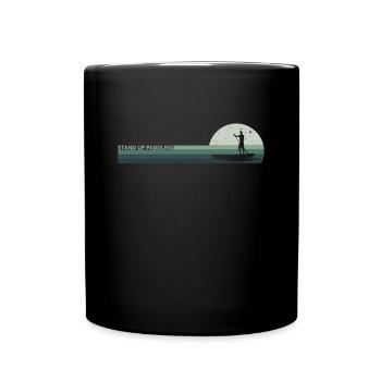 Retro Stand Up Paddler Stand-Up Paddle Sports nautiques - Mug uni - noir - Devant