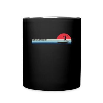 Retro Stand Up Paddler Stand-Up Paddle Sports nautiques - Mug uni - noir - Devant