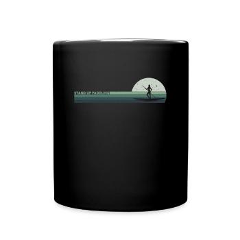 Retro Stand Up Paddler Stand-Up Paddle Sports nautiques - Mug uni - noir - Devant