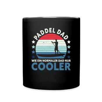 Rétro Paddle papa comme un papa normal seulement cool - Mug uni - noir - Devant