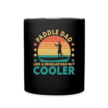 Rétro Paddle papa comme un papa normal seulement cool - Mug uni - noir - Devant