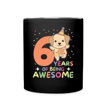 Labrador pour les enfants de 6 ans - Mug uni - noir - Devant