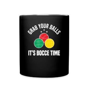 Boccia Petanque Boule Bocciaspieler Lyonnais - Tasse einfarbig - Schwarz - Vorne
