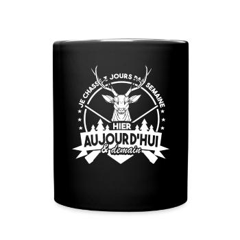 Chasseur - Mug uni - noir - Devant