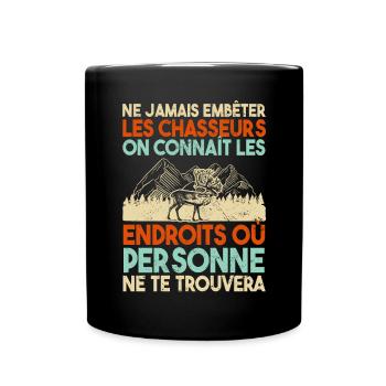 Chasseur Humour - Mug uni - noir - Devant