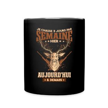 Chasseur Humour Chasse Homme Humour - Mug uni - noir - Devant