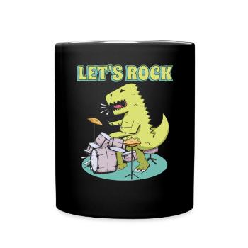 Grosse caisse T- Rex Dinosaure - Mug uni - noir - Devant