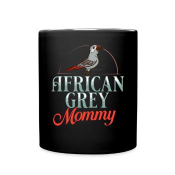 Afrikanischer Graupapagei Papagei Vogel Afrika - Tasse einfarbig - Schwarz - Vorne