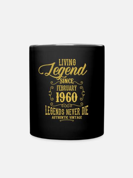 Living Legend since February 1960 - Full Colour Mug - black