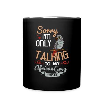 Afrikanischer Graupapagei Papagei Vogel Afrika - Tasse einfarbig - Schwarz - Vorne