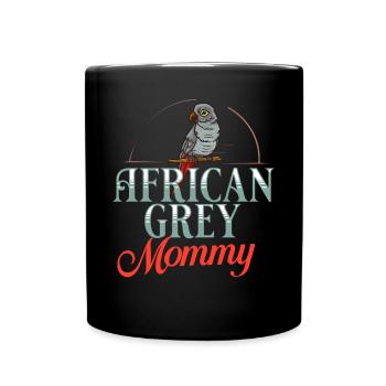Afrikanischer Graupapagei Papagei Vogel Afrika - Tasse einfarbig - Schwarz - Vorne