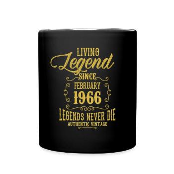 Légende vivante depuis février 1966 - Mug uni - noir - Devant