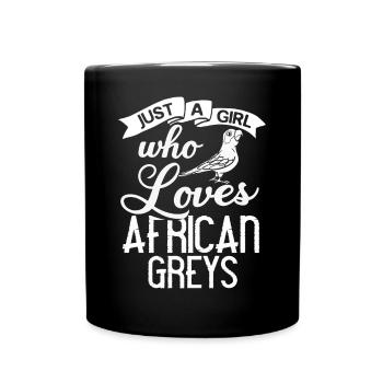 Afrikanischer Graupapagei Papagei Vogel Afrika - Tasse einfarbig - Schwarz - Vorne