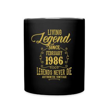 Living Legend since February 1986 - Tasse einfarbig - Schwarz - Vorne